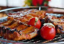 Maple-Mustard Country-style Spareribs Maple-Mustard Country-style Spareribs being cooked on the grill