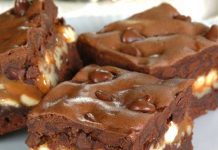 Layers Of Love Chocolate Brownies 3 Layers of Love Chocolate Brownies on a plate