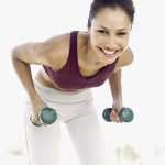 Exercise makes life seem more rosy woman and weights