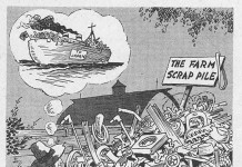 Looking back through pages of farm magazine World War II comic