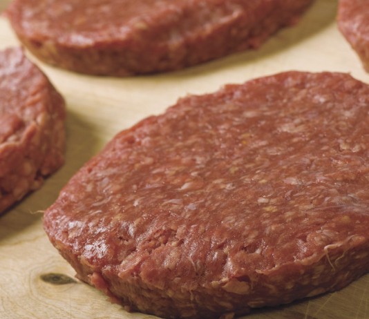 raw hamburgers