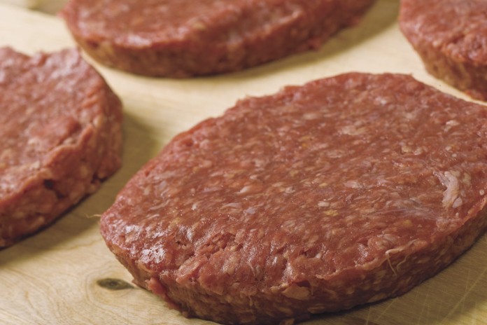 raw hamburgers