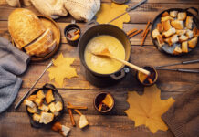 Cheddar, Onion, Apple & Hard Cider Fondue