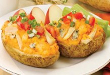 Potato Skins with Buffalo Chicken
