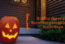 How to carve and decorate pumpkins for Halloween carved pumpkin on porch