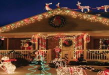 Christmas decoration safety tips House decorated for Christmas