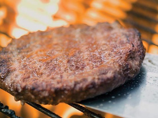 burger on the grill