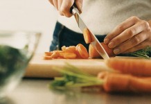 Food for thought chopping carrots