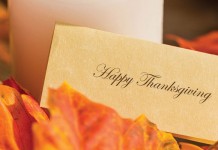 Happy Thanksgiving from the FSA family Happy Thanksgiving card and fall leaves