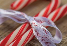 Candy Cane Angel Cake candy canes