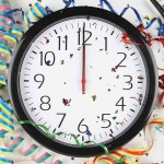 The New Year clock at midnight