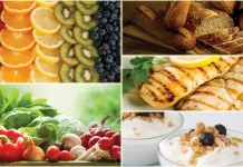 Federal government updates dietary guidelines fruits, vegetables, protein, grains and dairy collage