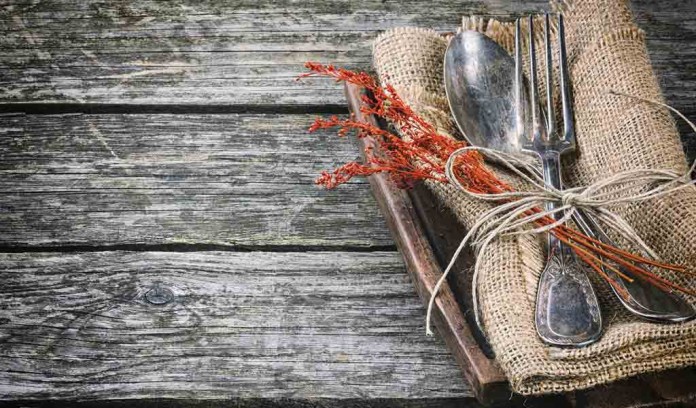 silverware on table