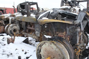 Burned John Deere