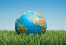 You can celebrate Earth Day every day globe on grass