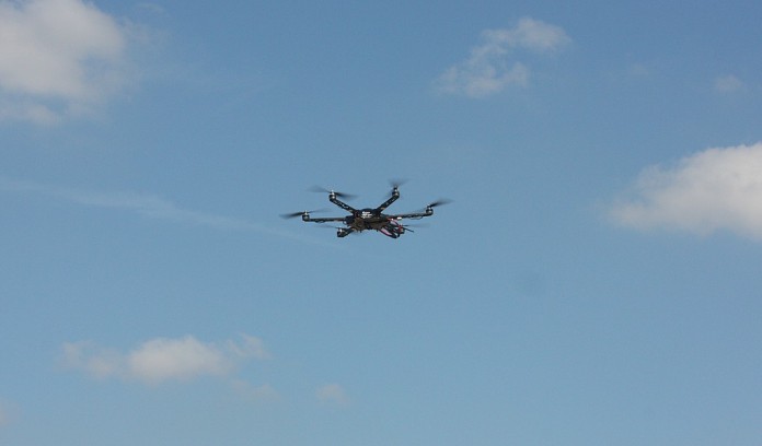 drone in sky