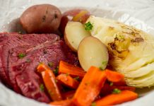 Slow Cooker Stout Braised Corned Beef and Cabbage