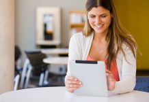 Filling out a college application College application