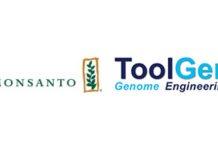 Monsanto adds another CRISPR platform to genetic toolbox Monsanto-ToolGen logos