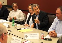 Farmers talk farm bill with Senator Brown Senator Brown with farmers