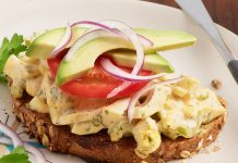 Egg Avocado Toast Toast layered with Egg Salad, Tomato and Avocado