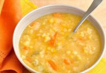 Split Pea Soup Two bowls of split pea soup