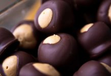 Chocolate Buckeyes Buckeye Candies in a bowl