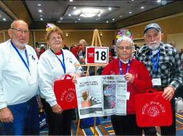 Visiting Pasadena California during the Rose Parade with Evelyn Zaebst and her friends.