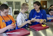 Extension class teaches teens with Down syndrome important skills University of Kentucky Teen Cuisine Class