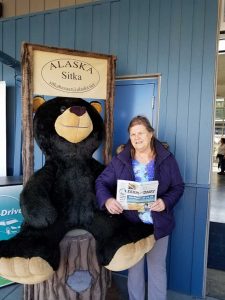 Sandra Kalas in Alaska with her Farm and Dairy. 