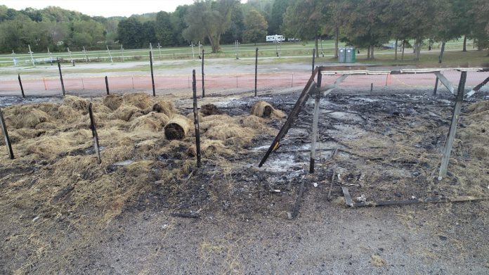 remains of rogers pavilion fire