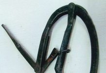 Do we have you stumped or can you name both of these antique tools? Hazard Item No. 1142
