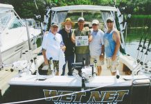 Fishing for salmon in Lake Ontario with the four J’s The four J’s took us to fish for king salmon in Lake Ontario. They chartered with Captain Mat Yablonsky and had a great day with some great catches. From left: Jeff Innocenti, Joe Krigar, Mat Yablonsky, John Hrelec and Jason Snyder.