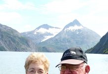 From Bristolville to Anchorage with the Johnsons Wayne and Marilyn Johnson, of Bristolville, Ohio, took a two-week cruise to Alaska with Farm and Dairy in August. They visited most of the port cities. This scenic picture of glaciers is in front of Portage Lake at the end of Turnagain Arms Bay southeast of Anchorage.