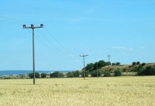 Support our farmers by expanding broadband now wheat-field with telephone wires
