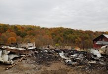 Son leads effort to rebuild family barn destroyed by fire barn fire wreckage