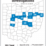 Ohio’s livestock care standards have ‘teeth,’ but rarely bite Map of counties with the highest number of investigations.