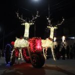 Photo gallery: Linesville Lighted Tractor Parade reindeer on lighted tractor
