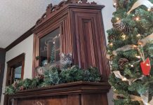 Perfection is overrated, especially during the holidays Kym Seabolt's cat Kia on her new cabinet