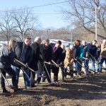 Lake Co. Fair breaks ground on new youth and community center friends and supporters of the fair line up with shovels for the groundbreaking.