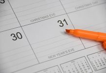 Resolve for the new year calendar