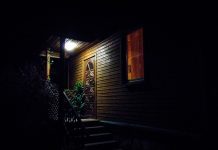 A full size life porch light