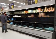 Back to local empty shelves in egg section