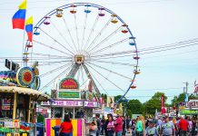 DeWine vetoes bill to reopen fairs The midway at the Canfield Fair.