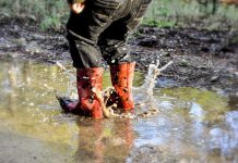 Sixth generation enjoys life on the farm rain boots