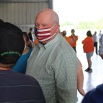 Farmers to Families Food Box distribution brings Perdue to Pennsylvania sonny perdue talks to people