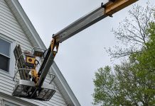 Bright ideas and pandemic painting Kym Seabolt's husband removing window shutters