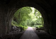 Rail trail a perfect place for fun tunnel on Allegheny River Trail