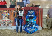 2020 Columbiana County Fair sale results Grand Champion Hog