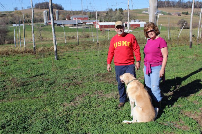 family in hopyard